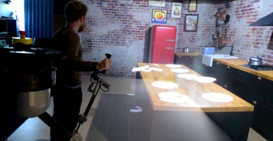 haption virtuose力反馈设备在cave投影系统中提供真实训练交互